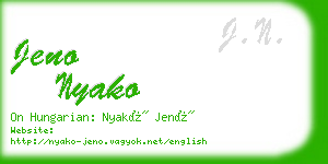 jeno nyako business card